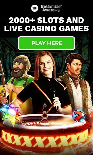 200+ slot games and live casino available